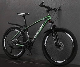 Generic Bici Bicicletta, Bicicletta da Strada per Città Mountain Bike per Adulti, Freni a Doppio Disco Smorzamento Fuoristrada (Color : Dark Green, Size : 27 Speed)