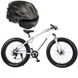 Bicicletta da 26 Pollici Mountain Bike con 7-27 velocità Forcella Shimano Sospensione Doppio Freno A Disco Bici da Ragazzo-Uomo, 4.0 Pneumatici Larghi Pneumatici Larghi Bicicletta