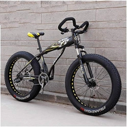 giyiohok Mountain Bike Bicicletta da montagna semi-rigida per adulti, unisex, mountain bike, con freno a disco e doppia sospensione anteriore in acciaio ad alto tenore di carbonio, 26 pollici, 21 marce, Black Yeelow