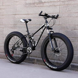 HCMNME Bici Bicicletta durevole di alta qualit Adulti Fat Tire Mountain bike, Spiaggia Neve Bike, doppio freno a disco Cruiser Bikes, leggero ad alta acciaio al carbonio Telaio della bicicletta, 24 pollici Ruote
