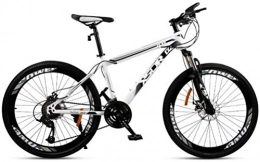 HCMNME Bici Bicicletta durevole di alta qualit Adulti Mountain bike, doppio freno a disco in acciaio / High-carbonio Telaio Biciclette, Beach motoslitta Bicicletta, 24 pollici ruote, Bianco, 27 velocit Telaio i