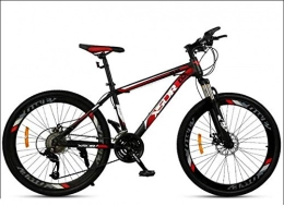 HCMNME Bici Bicicletta durevole di alta qualit Adulti Mountain bike, doppio freno a disco in acciaio / High-carbonio Telaio Biciclette, Beach motoslitta Bicicletta, 24 pollici ruote, Nero, 24 velocit Telaio in