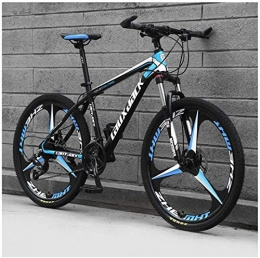 HCMNME Mountain Bike Bicicletta durevole di alta qualità, Sport all'aria aperta Sospensione anteriore for mountain bike, 17Inch HighCarbon acciaio telaio e 26inch ruote con freni a disco meccanici, 24Speed ​​Drivetrain, s