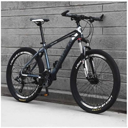 HCMNME Mountain Bike Bicicletta durevole di alta qualità, Sport all'aria aperta Sospensione anteriore for mountain bike 30 velocità della bicicletta 26" Biciclette Mens Freni Olio MTB, sport all'aria aperta Grey Mountain