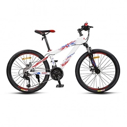 XIAXIAa Bici Bicicletta, Mountain Bike Ammortizzata da 24", Bicicletta Fuoristrada a 27 Velocità, Sedile Regolabile e Telaio Ribassato, Doppio Freno a Disco, per Adulti / B / 158x92cm