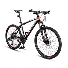 Yuxiaoo Mountain Bike bicicletta, mountain bike con ruote spesse da 26 pollici, bicicletta con doppio freno a disco, bici da montagna da 27 velocità, per adulti, adolescenti, antiscivolo, adatta a vari terreni / ross