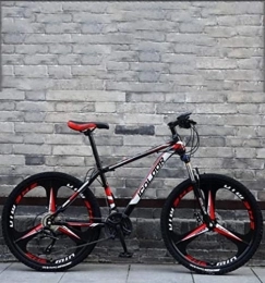 Generic Mountain Bike Bicicletta, Mountain Bike da 26 Pollici, Bici da Trekking con Freno a Doppio Disco, Telaio / Ruote in Lega di Alluminio, Bicicletta da Motoslitta da Spiaggia, Rosso, 24 veloc