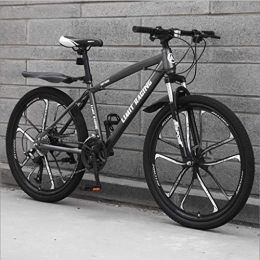 GXQZCL-1 Bici Bicicletta Mountainbike, 26inch Mountain bike, acciaio al carbonio Telaio hardtail bicicletta della montagna, doppio freno a disco anteriore e sospensioni MTB Bike ( Color : A , Size : 27-speed )