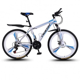 GXQZCL-1 Bici Bicicletta Mountainbike, 26inch Mountain bike, Hardtail acciaio al carbonio Telaio della bicicletta, doppio freno a disco e sospensione anteriore, Mag Ruote, 24 Velocit MTB Bike ( Color : White )