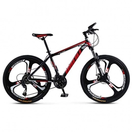GXQZCL-1 Mountain Bike Bicicletta Mountainbike, Mountain bike, acciaio al carbonio hardtail Biciclette da montagna, doppio freno a disco e blocco Forcella anteriore, ruote 26inch MTB Bike ( Color : Red , Size : 24-speed )