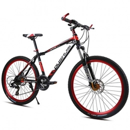 GXQZCL-1 Bici Bicicletta Mountainbike, Mountain Bike / Biciclette, acciaio al carbonio Telaio Hard-coda bike, sospensioni anteriori e Dual Disc Brake, 26inch Mag Wheels MTB Bike ( Color : Red , Size : 24-speed )