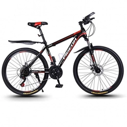 GXQZCL-1 Bici Bicicletta Mountainbike, Mountain bike, hardtail Biciclette da montagna, Carbon Telaio in acciaio, sospensioni anteriori e Dual Disc Brake, 26inch ruote a raggi, 21 Velocit MTB Bike ( Color : Black )
