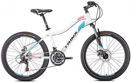 Suge Mountain Bike Biciclette donne di montagna, 21 marce a doppia freno a disco Mountain Trail Bike, Uomini Donne Citt Commuter for biciclette, perfetto for strada o sporcizia Trail Touring ( Color : 24 Inches White )