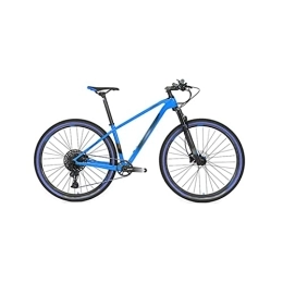  Bici Bicycles for Adults Aluminum Wheel Carbon Fiber Mountain Bike Hydraulic Disc Brake Bike (Color : Blue, Size : Large)