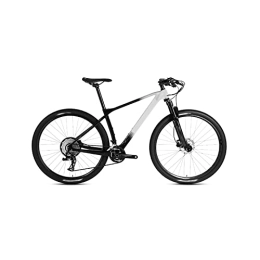  Mountain Bike Bicycles for Adults Carbon Fiber Quick Release Mountain Bike Shift Bike Trail Bike (Color : White, Size : Large)