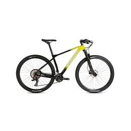  Bici Bicycles for Adults Carbon Fiber Quick Release Mountain Bike Shift Bike Trail Bike (Color : Yellow, Size : Small)