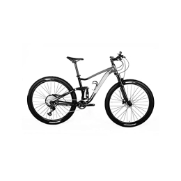  Bici Bicycles for Adults Full Suspension Aluminum Alloy Bike Mountain Bike (Color : Gray, Size : Small)