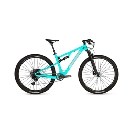  Bici Bicycles for Adults T Mountain Bike Full Suspension Mountain Bike Dual Suspension Mountain Bike Bike Men (Color : Blue, Size : Medium)