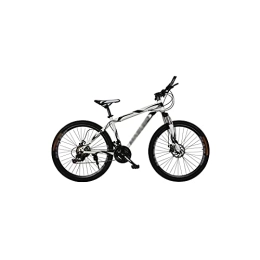  Bici Bicycles for Adults Variable Speed Mountain Bike Disc Brake Folding Bicycle Shock Absorbing Mountain Bike Adult Bicycle 21 Speed (Color : White)