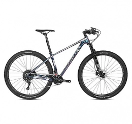 BIKERISK Mountain Bike BIKERISK La Fibra di Carbonio 18k Mountain Bike 27.5 / 29 Pollici Bicicletta con Doppio Freno a Disco, 22 / 33 Costi Derailleur, 15 / 17 / 19 Pollici Struttura Sedile Regolabile, Argento, 33speed, 29×15