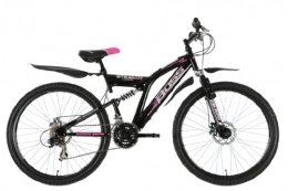 BOSS Mountain Bike BOSS Stealth G, Bici a Doppia Sospensione da Donna, 66 cm, Colore: Nero / Rosa