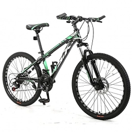 BVDOYFYJ Mountain Bike BVDOYFYJ ​Mountain Bike da Uomo, Telaio in Alluminio, Mountain Bike per Tutti i Terreni a 21 velocità, Ruote da 24 Pollici, per Giovani e Adulti, Verde