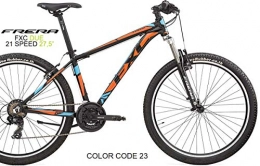 Cicli Puzone Bici CICLI PUZONE Bici FRERA MTB FXC Due Shimano Tourney 21 Speed Ruota 27, 5 Gamma 2020 (Nero Arancio Azzurro (cod.23), 42 CM)