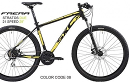 Cicli Puzone Bici CICLI PUZONE Bici FRERA MTB Stratos Due Shimano ACERA 21 Speed Ruota 29 Gamma 2020 (Nero Giallo (cod.08), 52 CM)