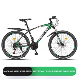 CPY-EX Mountain Bike CPY-EX 26 Pollici, Mountain Bike, 21 / 24 / 27 / 30 velocità, Anteriore e parafanghi Posteriori, Double Disc Brake System, Nero Blu, Nero Rosso, Nero Verde, Bianco Blu Spoke Biciclette, D, 30