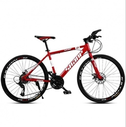 CXY-JOEL Bici CXY-JOEL 26 Ruote Uomo Adulto Mountain Bike Mtb Bicicletta 17 Telaio con Ruota a Raggi Doppio Freno a Disco per Uomo e Donna 27 Velocità-Rosso