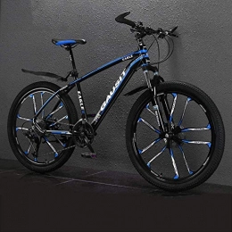 CXY-JOEL Mountain Bike CXY-JOEL Bicicletta da Strada Leggera da 26 Pollici Bicicletta da Uomo con Telaio in Lega Di Alluminio Sospensione Posteriore Anteriore Freno a Disco Idraulico Sedile Regolabile 30 Velocità 10 Raggi