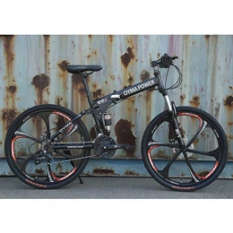 Dapang Mountain Bike Dapang Bicicletta da Montagna Pieghevole da 26" / 26 Pollici, velocità 21 / 24 / 27, Unisex, Ruota Integrata con Telaio in Acciaio a 6 Raggi, Sospensione Completa Premium, 2, 21speed