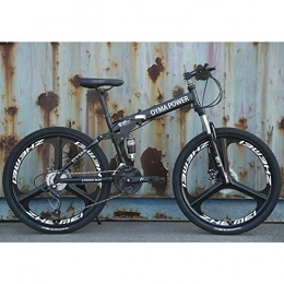 Dapang Mountain Bike Dapang Bicicletta da Montagna Pieghevole da 26" / 26 Pollici, velocità 21 / 24 / 27, Unisex, Ruota Integrata con Telaio in Acciaio a 6 Raggi, Sospensione Completa Premium, 5, 24speed