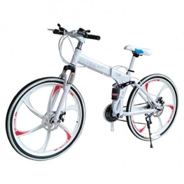 Dapang Mountain Bike Dapang Mountain Bike 27 Speed Telaio in Acciaio da 26 Pollici 3 Ruote a Razze Dual Folding Bike Pieghevole Blackwhite, 11, 21speed