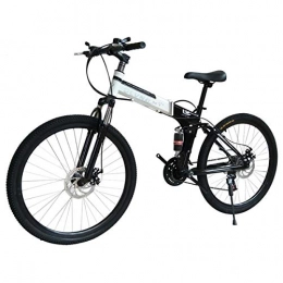 Dapang Mountain Bike Dapang Mountain Bike 27 Speed Telaio in Acciaio da 26 Pollici 3 Ruote a Razze Dual Folding Bike Pieghevole Blackwhite, 13, 24speed