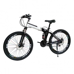 Dapang Mountain Bike Dapang Mountain Bike 27 Speed Telaio in Acciaio da 26 Pollici 3 Ruote a Razze Dual Folding Bike Pieghevole Blackwhite, 14, 21speed