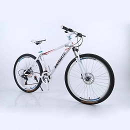 Alapaste Mountain Bike Design Ergonomico Sella Regolabile Bici, Prestazione Stabile Sospensioni Anteriori Alto-Acciaio al Carbonio Bici, Resistenza All'attrito 34.1 Pollici Mountain Bici-Rosso Bianco 34.1 Pollici.24 velocità