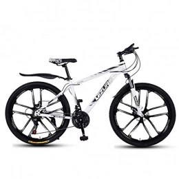 DGAGD Bici DGAGD 24 Pollici Mountain Bike velocità variabile Bicicletta da Corsa Leggera Ruota a Dieci coltelli-Bianco Nero_27 velocità