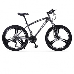 DGAGD Mountain Bike DGAGD Bicicletta a Doppio Disco a velocità variabile con Una Ruota a Una Ruota da 24 Pollici per Mountain Bike per Adulti-Grigio Nero_27 velocità