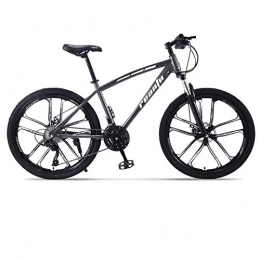 DGAGD Mountain Bike DGAGD Bicicletta da 24 Pollici con Freno a Doppio Disco a velocità variabile a Una Ruota a 10 coltelli per Adulti-Grigio Nero_27 velocità