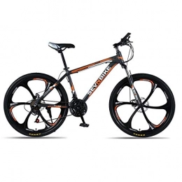 DGAGD Mountain Bike DGAGD Bicicletta da Strada a Sei Ruote a velocità variabile con Telaio in Lega di Alluminio da 26 Pollici-Arancio Nero_24 velocità