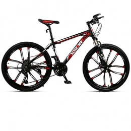 DGAGD Mountain Bike DGAGD Snow Bike Big Tyre 4.0 Spesse e Larghe 26 Pollici Freno a Disco Mountain Bike Dieci Ruote da Taglio-Nero Rosso_27 velocità