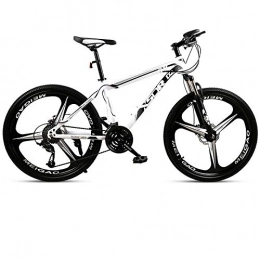 DGAGD Bici DGAGD Tri-Cutter per Mountain Bike con Freno a Disco da 26 Pollici, Largo e Spesso 4.0 con Pneumatici da Neve-Bianco Nero_24 velocità