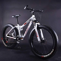 Domrx Bici Domrx Bici 26 Pollici Assorbimento degli Urti Freni a Doppio Disco Spiaggia Bold velocità Pneumatici off Road Mountain Bicycle-White Red_21 velocità