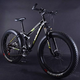 Domrx Mountain Bike Domrx Bicicletta da 26 Pollici con Assorbimento degli Urti Freni a Doppio Disco Beach Bold Tyre Speed ​​off Road Mountain Bicycle-Dark Green_24 Speed