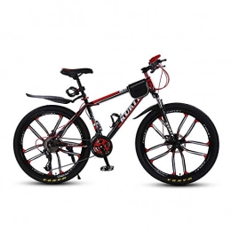 Domrx Mountain Bike Domrx Mountain Bike 10-Blade One Wheel Shock Absorber Ragazzi E Ragazze Adulti Mountain Bike-Red_26 * 17 (165-175cm)