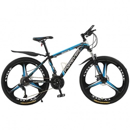 Domrx Mountain Bike Domrx Mountain Bike 21 24 27 30 velocità Ragazzi e Ragazze Forte Assorbimento degli Urti velocità variabile Mountain Cross-Country Veicolo-3 coltelli Nero Blue_24