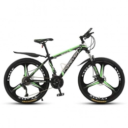 Domrx Bici Domrx Mountain Bike 21 24 27 30 velocità Ragazzi e Ragazze Forte Assorbimento degli Urti velocità variabile Mountain Cross-Country Veicolo-3 coltelli Nero Green_24