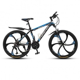 Domrx Mountain Bike Domrx Mountain Bike 21 24 27 30 velocità Ragazzi e Ragazze Forte Assorbimento degli Urti velocità variabile Mountain Cross-Country Veicolo-6 coltelli Nero Blue_24