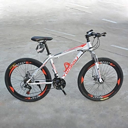 Domrx Mountain Bike Domrx Mountain Bike 26 Pollici Assorbimento degli Urti in Acciaio Bicicletta a velocità variabile da Montagna a 24 velocità -Rosso_26 * 18, 5 (175-185 cm) _24